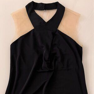 BAILEY44 Black Nude Mesh top Size XS